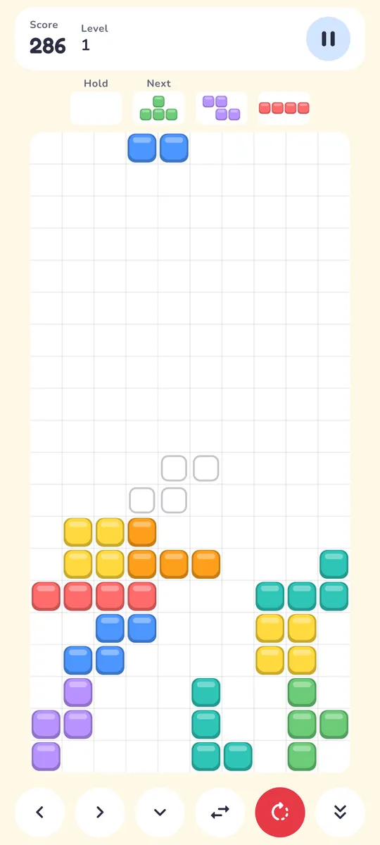 Falling Blocks being played
