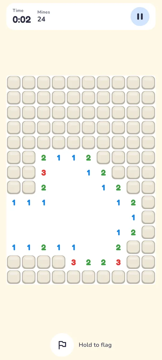 Minesweeper being played