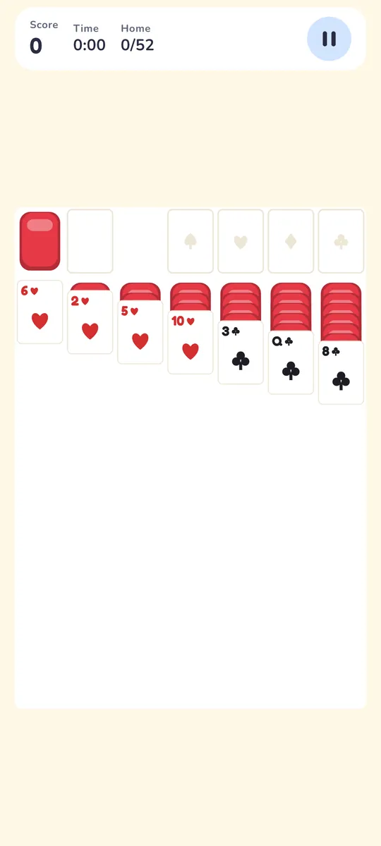 Solitaire being played
